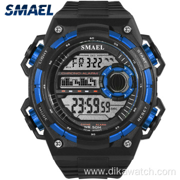 SMAE Luxury Brand Men Digital Wristwatches LED Display